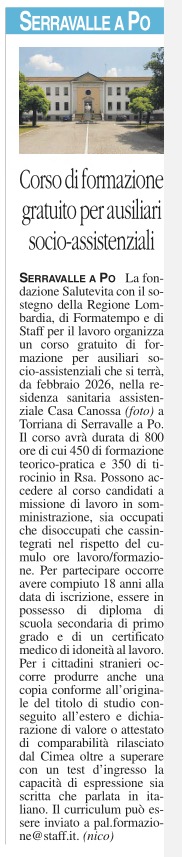 DICONO DI NOI - LA VOCE DI MANTOVA DEL 16 DICEMBRE 2025